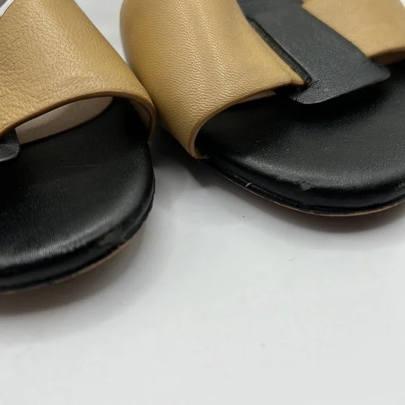 Vince Camuto Adriana Heels Gladiator Sandals Leather White Black Tan Womens 8 M - Picture 14 of 16